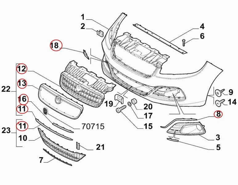 Решітка радіатора Fiat Linea 2013 р.  1.4 л бензин Северодонецьк