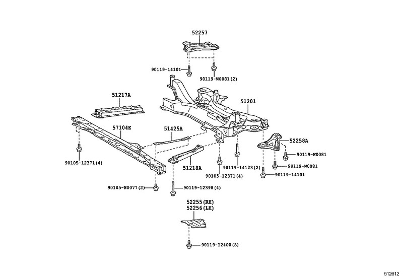 Балка передняя 5710402250   Toyota Corolla
