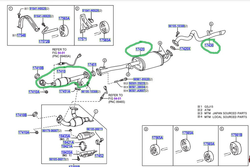Глушник у зборі Toyota FJ Cruiser  2006 3.5 Бензин 