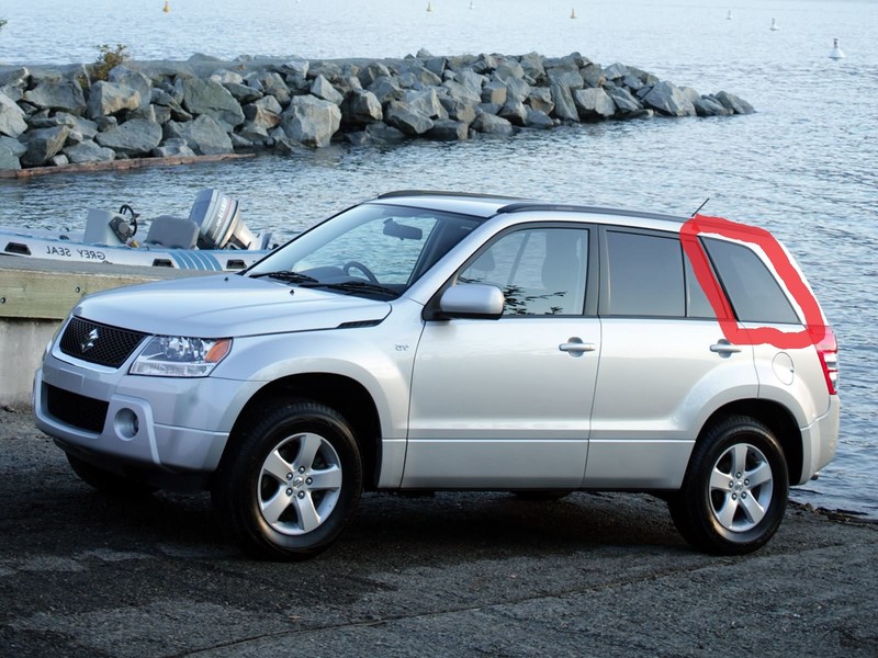 Стекло заднее (левое, багажное отделение) Suzuki Grand Vitara  2008 2.4 Бензин Маньковка