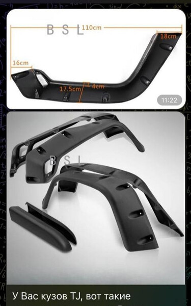 Розширювачі арок Jeep Wrangler  1999 4.0 Бензин Одеса