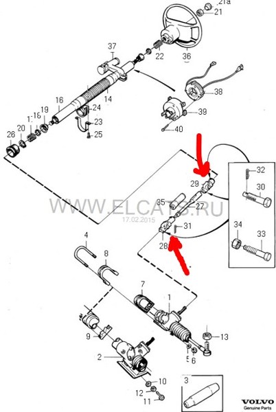 Карданчик рулевой колонки Volvo 240  1991 2.4 Дизель Кузнецовск