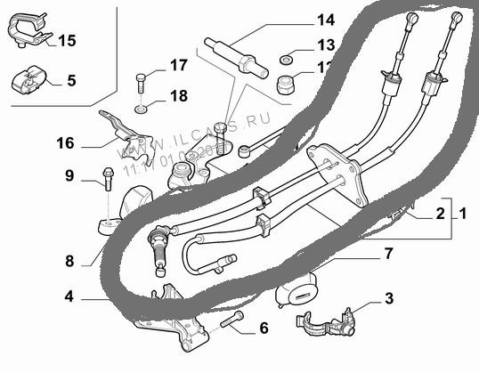Трос переключения КПП Fiat Doblo  2013 универсал 1.4 Бензин Краматорск