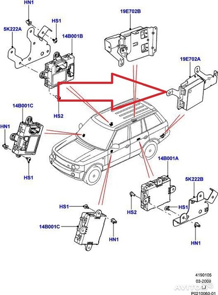 Датчик мертвой зоны задний левый Land Rover Range Rover 2011 г.  4.4 л дизель Киев