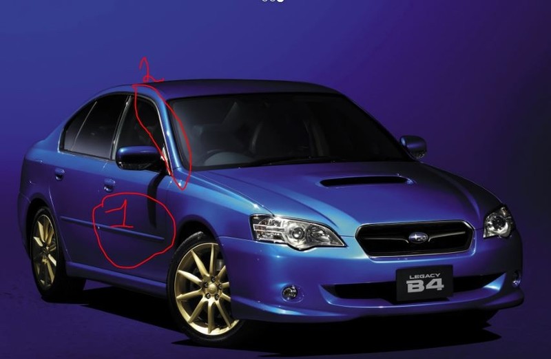 Молдинги Subaru Legacy 4 2007 г.  2.0 л бензин Одесса