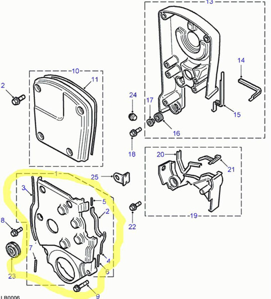 Крышка ГРМ Land Rover Freelander 2000 г.  2.0 л дизель Харьков
