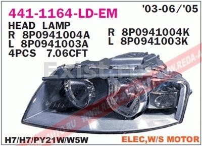 Фара правая НЕ ксенон Audi A3  2004 хэтчбек 1.9 Дизель Одесса