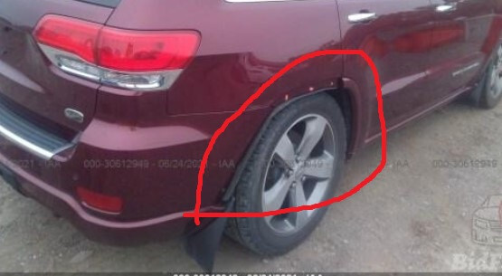 Рант крыла заднего правого Jeep Grand Cherokee  2016 3.6 Бензин 