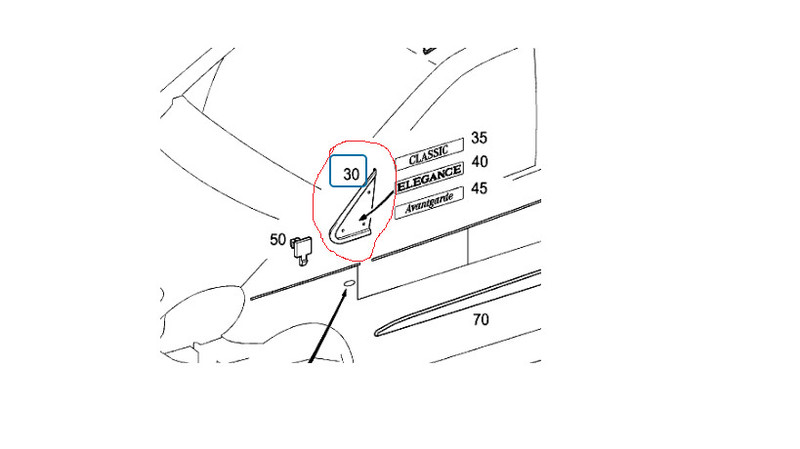 Декоративная накладка Mercedes-Benz A-Class W168  1999 1.6 Бензин Днепр