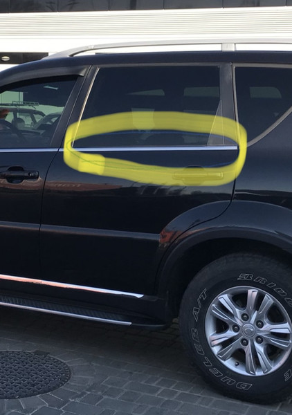 Наружная окантовка окна хром SSangYong Rexton  2012 2.7 Дизель Одесса