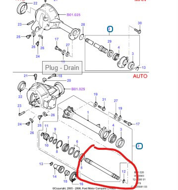Промвал передній міст 26 шліців Ford Ranger 2003 г.  2.5 л дизель Вараш