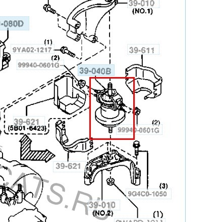 Задняя опора двигателя Mazda Xedos 9  1993 2.0 Бензин Николаев