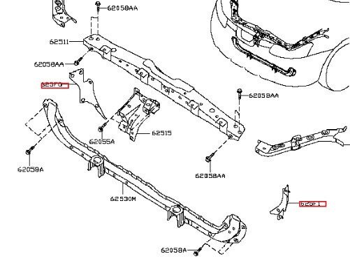 Крепление телевизора Nissan Rogue  2018 2.5 Бензин 