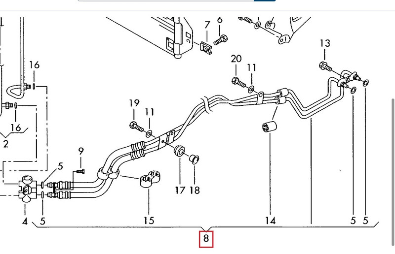 Магистраль охлаждения акпп Volkswagen Touareg  2002 3.2 Бензин Мукачево