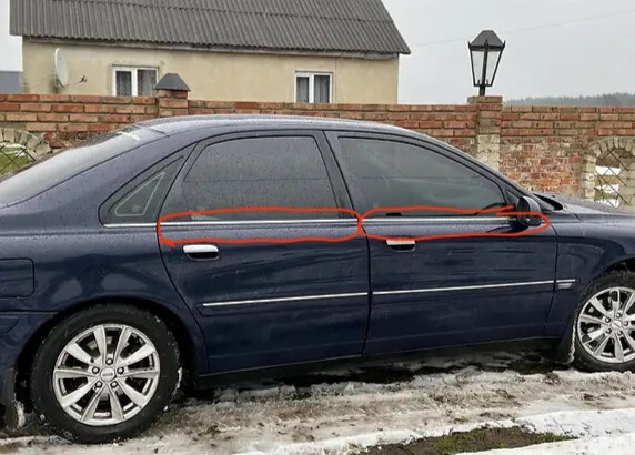 Молдинги Volvo S80 2004 г.