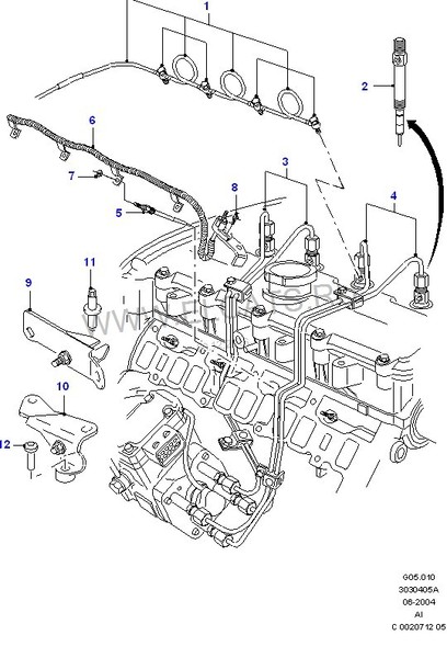 Трубка топливная форсунок обратная в сборе (трубопровод) Ford Transit  2000 2.0 Мелитополь