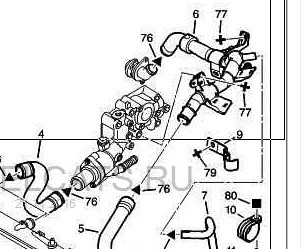 Патрубок охлаждения Peugeot 307  2005 хэтчбек 1.3 Бензин Одесса
