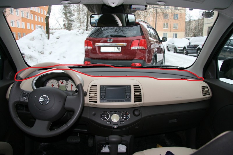 Верхняя часть торпеды черного цвета с целыми креплением Nissan Micra К12 2006 1.4 Бензин 