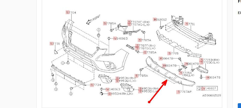 Губа переднего бампера Subaru Forester  2022 2.5 Бензин Киев