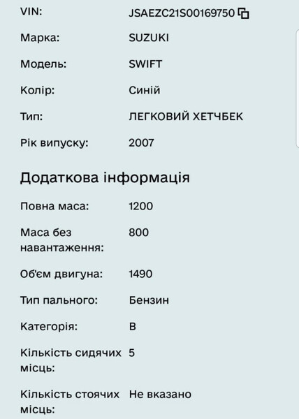 Подшипник ступицы колеса задний Suzuki Swift  2007 хэтчбек 1.5 Бензин Бердичев