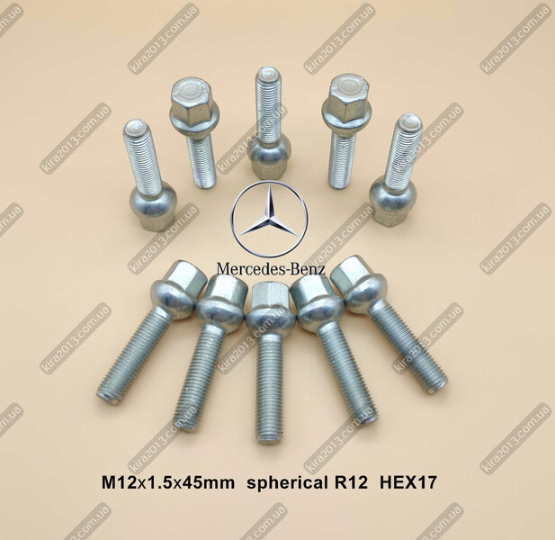 Болт колесникый мерседес м12*1.5 45мм длинна резьбы Mercedes-Benz C-Class  2002 универсал 2.1 Дизель Киев