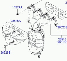 Випускний колектор Hyundai Tucson  2008 2.0 Бензин 