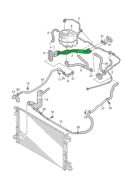 Патрубки печки Audi A4 B9 2021 Днепр