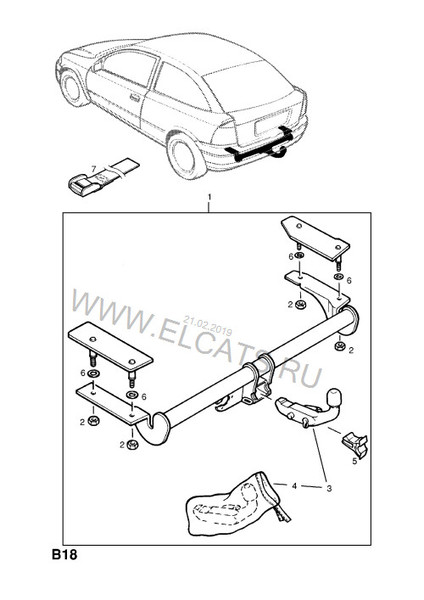 Прицепное устройство 9118841   Opel Astra