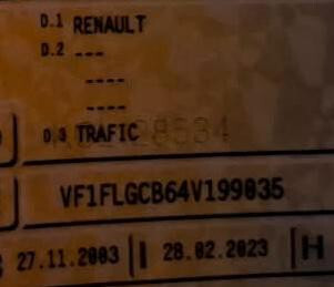 Задние пружины Renault Trafic 2  2003 1.9 Дизель 