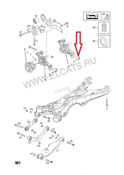 Сайлентблок в заднюю цапфу Opel Vectra C  2006 1.6 Бензин Гадяч