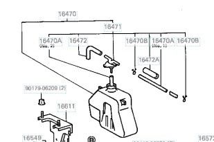 Расширительный бачек 1647061060   Toyota Land Cruiser