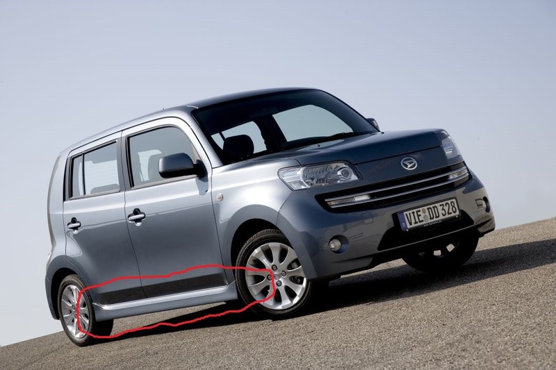 Накладка порога наружная, правая Daihatsu Materia  2008 хэтчбек 1.5 Бензин Николаев