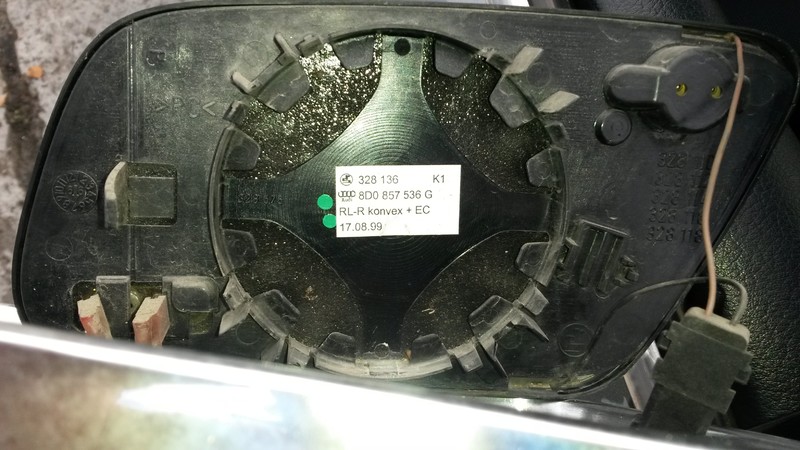 Стекло зеркала 8D0857536G   Audi A6, Audi S6