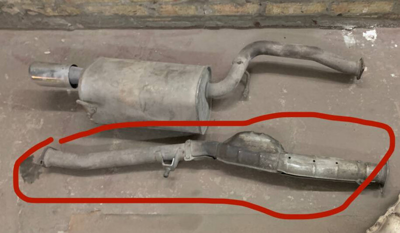 Выхлопная труба с резонатором Subaru Impreza WRX STI  2003 2.0 Бензин 