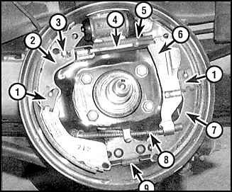 Механизм стяжки тормозных колодок заднего тормозного барабана Mazda 626 GC 1986 2.0 Дизель Черкассы