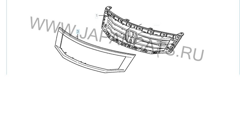 Решетка радиатора в сборе 71121TA0A00   Honda Accord, Honda Accord USA