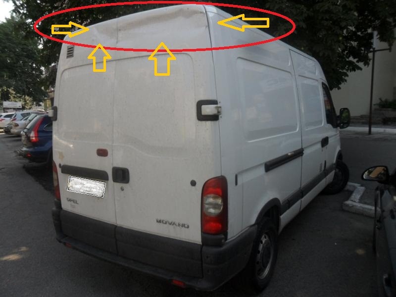 Задние распашные двери Opel Movano MOVANO-A 2008 2.5 Дизель 