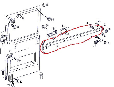 Направляющая сдвижной двери Mercedes-Benz Sprinter 311 2004 2.2 Дизель 