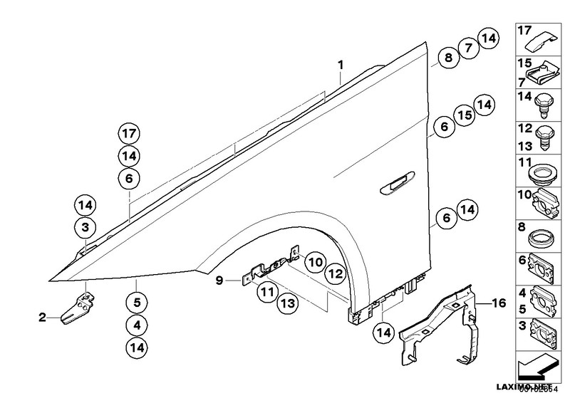 Кронштейн крыла BMW 3 Series E90 купе 2008 г.  3.0 л бензин Киев