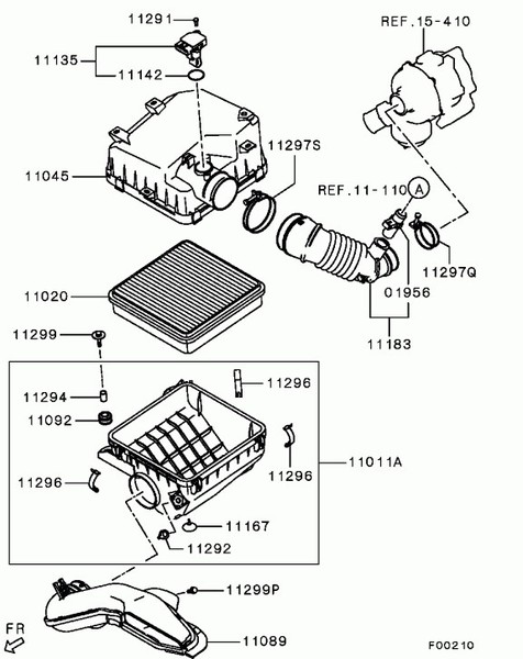 Патрубок воздушного фильтра 1505A665   Mitsubishi L 200, Mitsubishi Pajero Sport
