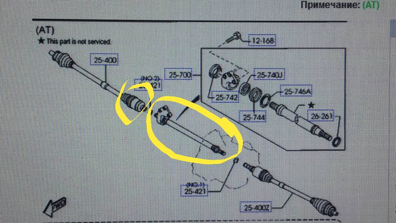 Полуось правая в сборе Mazda 3 BK 2006 г.  1.6 л бензин Херсон