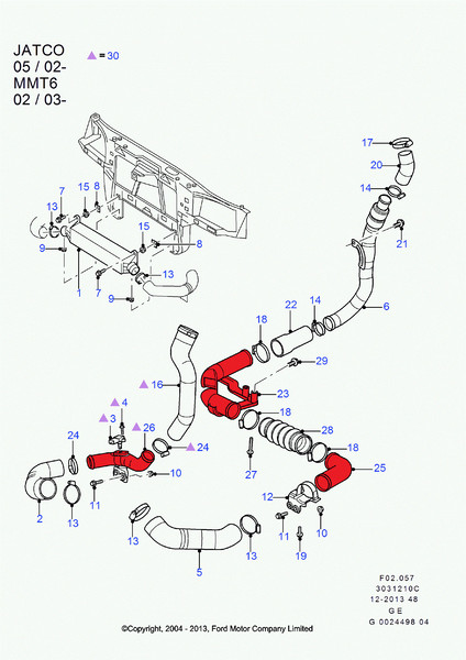 Патрубок інтеркулера Ford Mondeo 3  2003 універсал 2.0 Дизель 