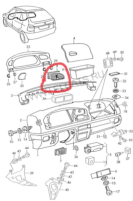 Дефлектор воздуховода Skoda Felicia  1997 1.3 Бензин Кривой Рог