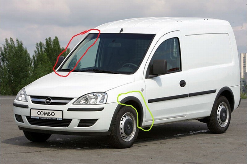 Молдинги колесных арок передние Opel Combo CDTI 2010 1.3 Дизель Днепропетровск