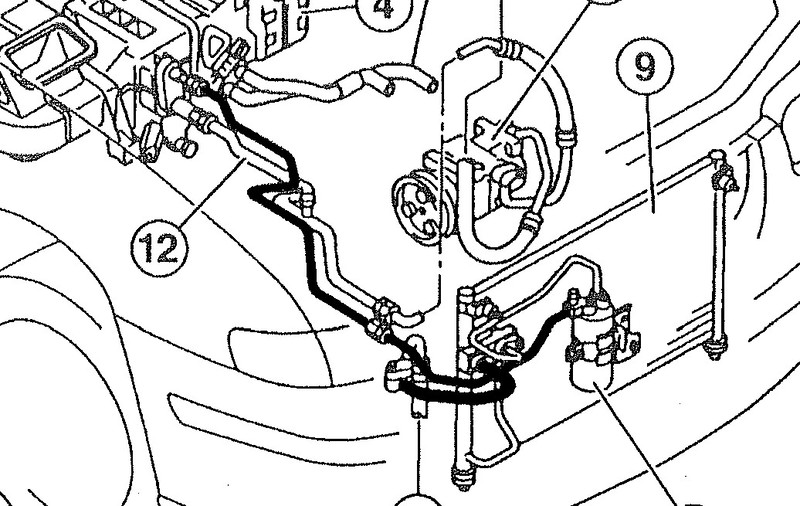 Трубки кандицыонера Mazda 626  2000 1.8 Бензин Артемовск