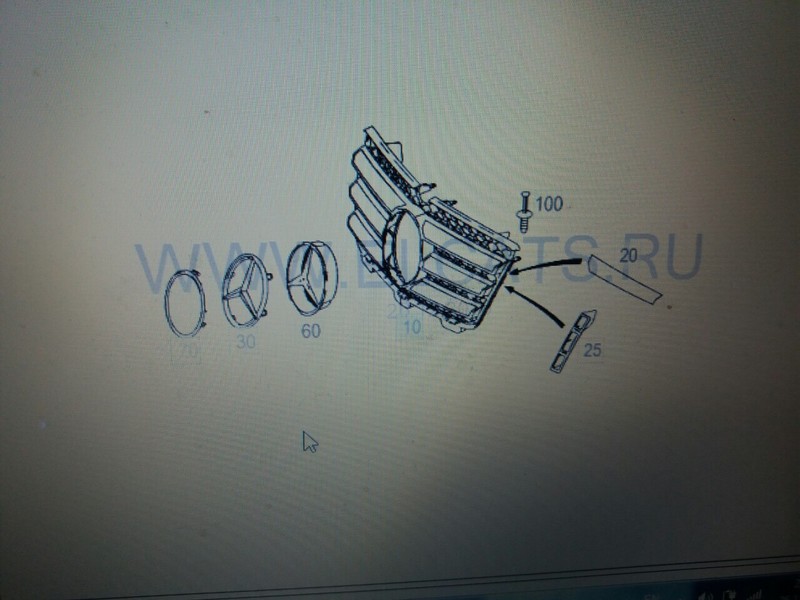 Решетка радиатора 1648802785   Mercedes GL-Class