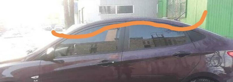 Крыша и правая стойка Hyundai Accent  2012  Бензин 