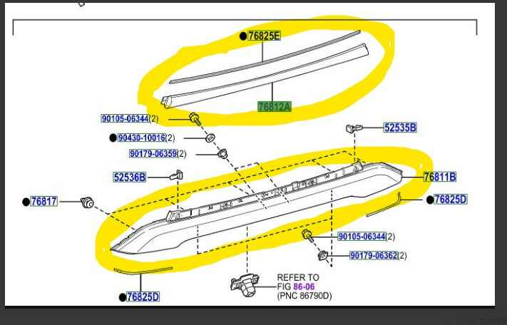 Молдинг Toyota Corolla  2020 2.0 Бензин Тернополь