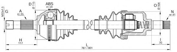Полуось передняя левая 1478551080   Fiat Ducato