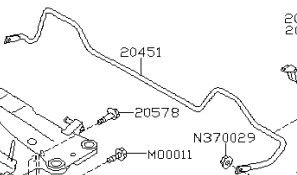 Стабилизатор задний 20451   Subaru Forester